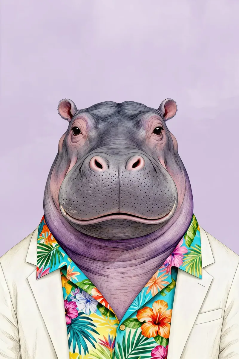 Gangster Hippo carta hahnemühle da Attaboy Dsgn