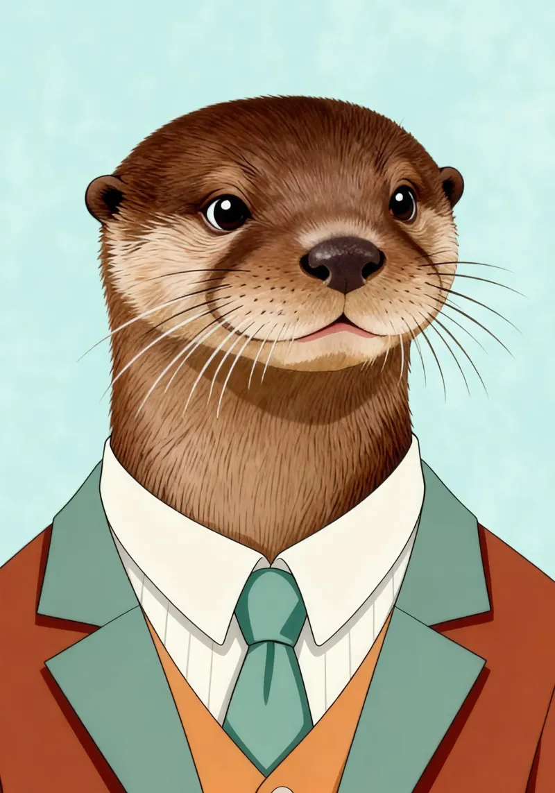 Quirky Otter carta hahnemühle da Attaboy Dsgn