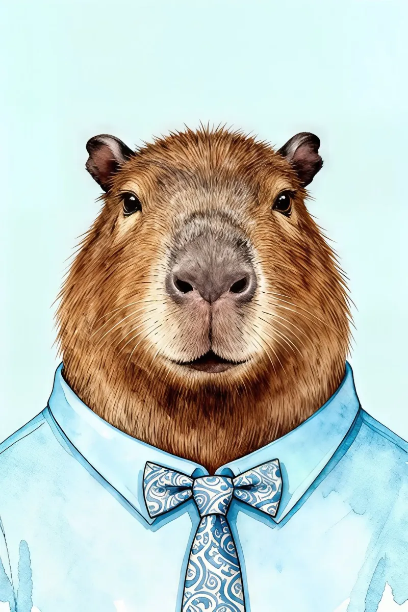 Whimsical Capybara poster da Attaboy Dsgn