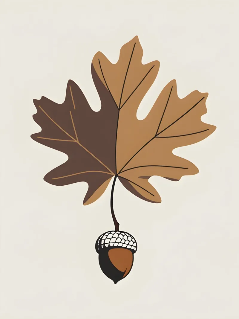 Foglia di quercia carta hahnemühle da Botanical Gallery