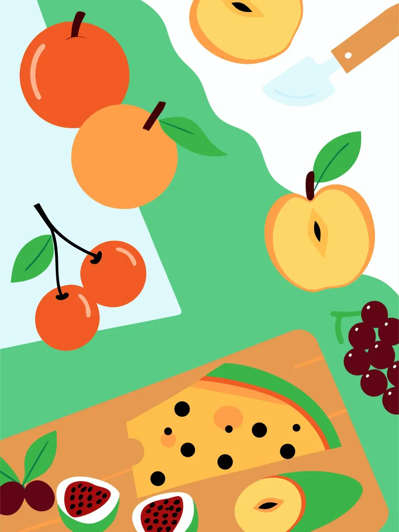 Mele, arance, ciliegie e uva carta hahnemühle da OFFICIAL FRUIT & VEGETABLES