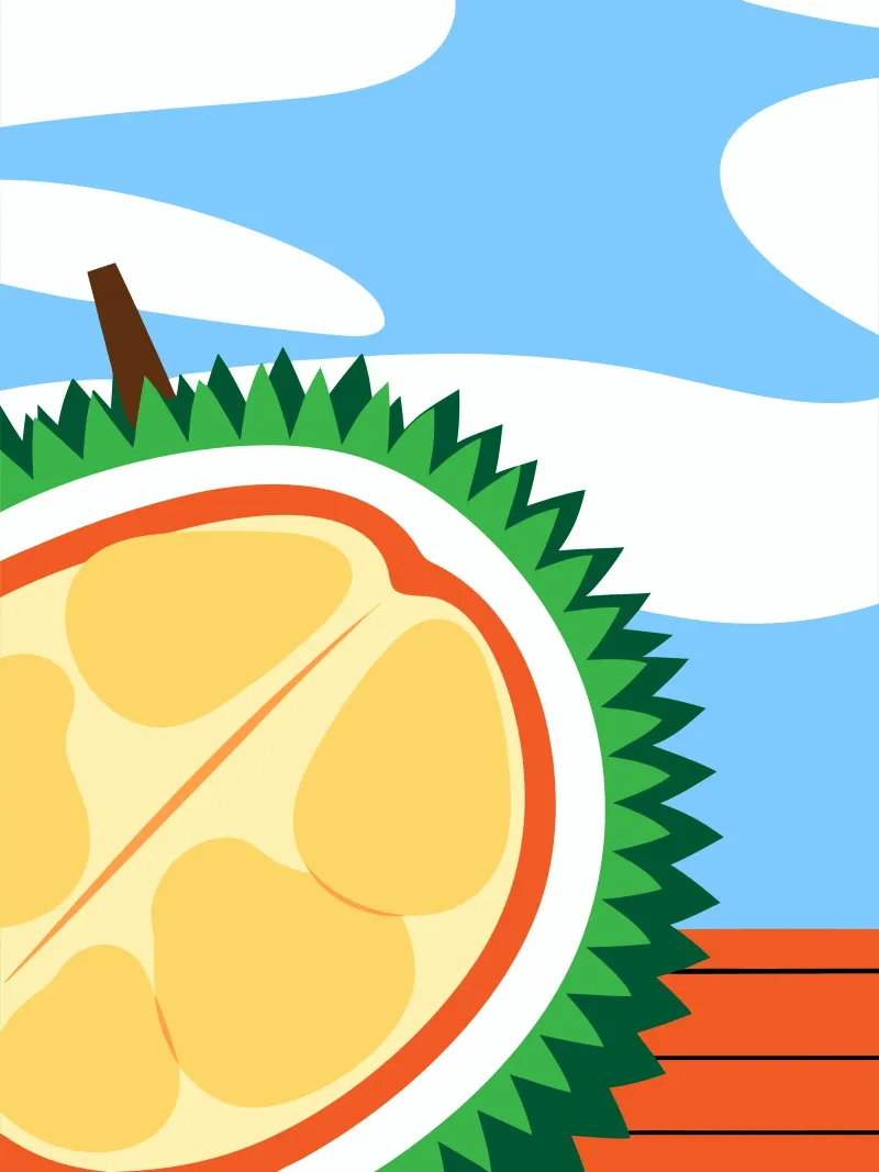 Durian pellicola backlit da OFFICIAL FRUIT & VEGETABLES