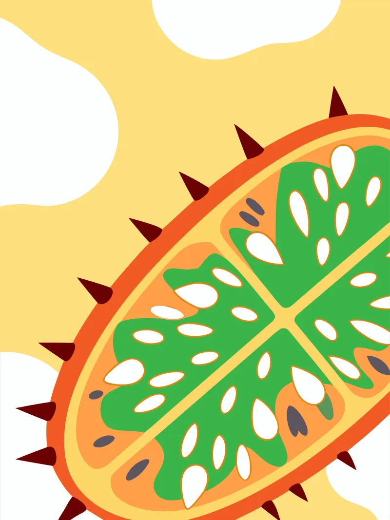 Kiwano fruit pellicola backlit da OFFICIAL FRUIT & VEGETABLES