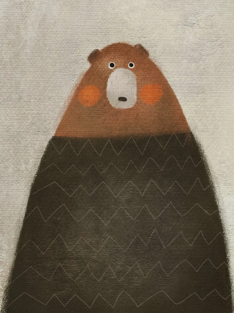 Nelli Suneli - Orso con le guance rosse plexiglass da The Artcircle
