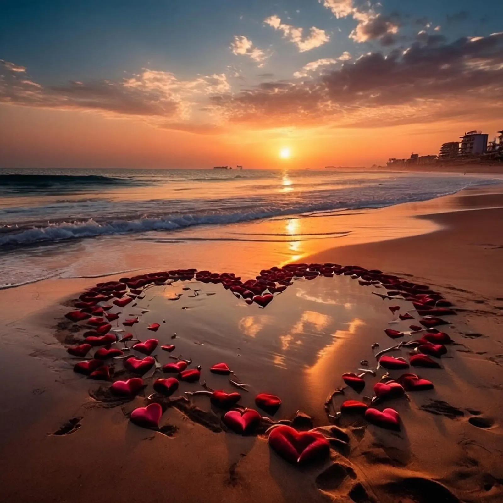 Cuori sulla spiaggia_1 pellicola backlit da Pink- und LoveArt by LK