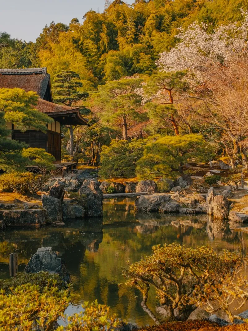 Tempio giapponese al tramonto a Kyoto, Giappone carta hahnemühle da mbgraphx2