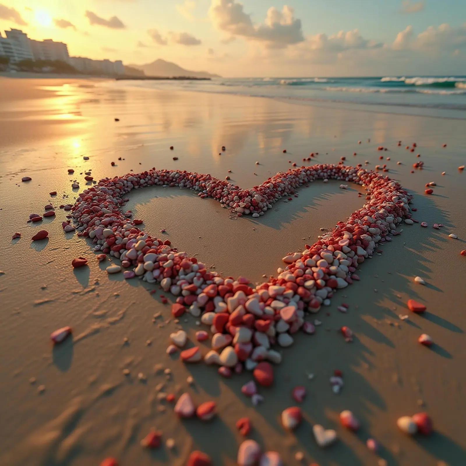 Cuori sulla spiaggia_2 alluminio dibond da Pink- und LoveArt by LK