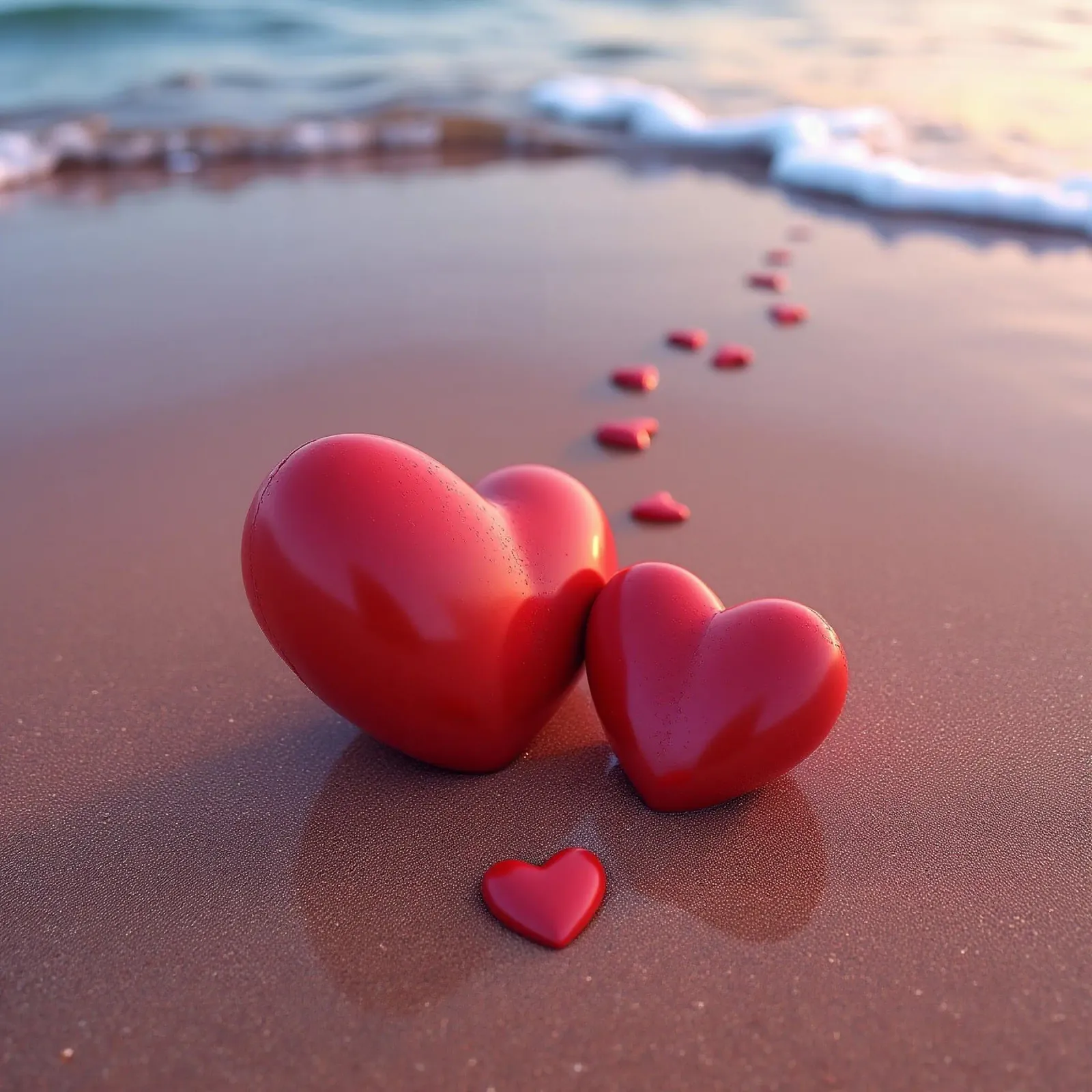 Cuori sulla spiaggia_4 pellicola backlit da Pink- und LoveArt by LK