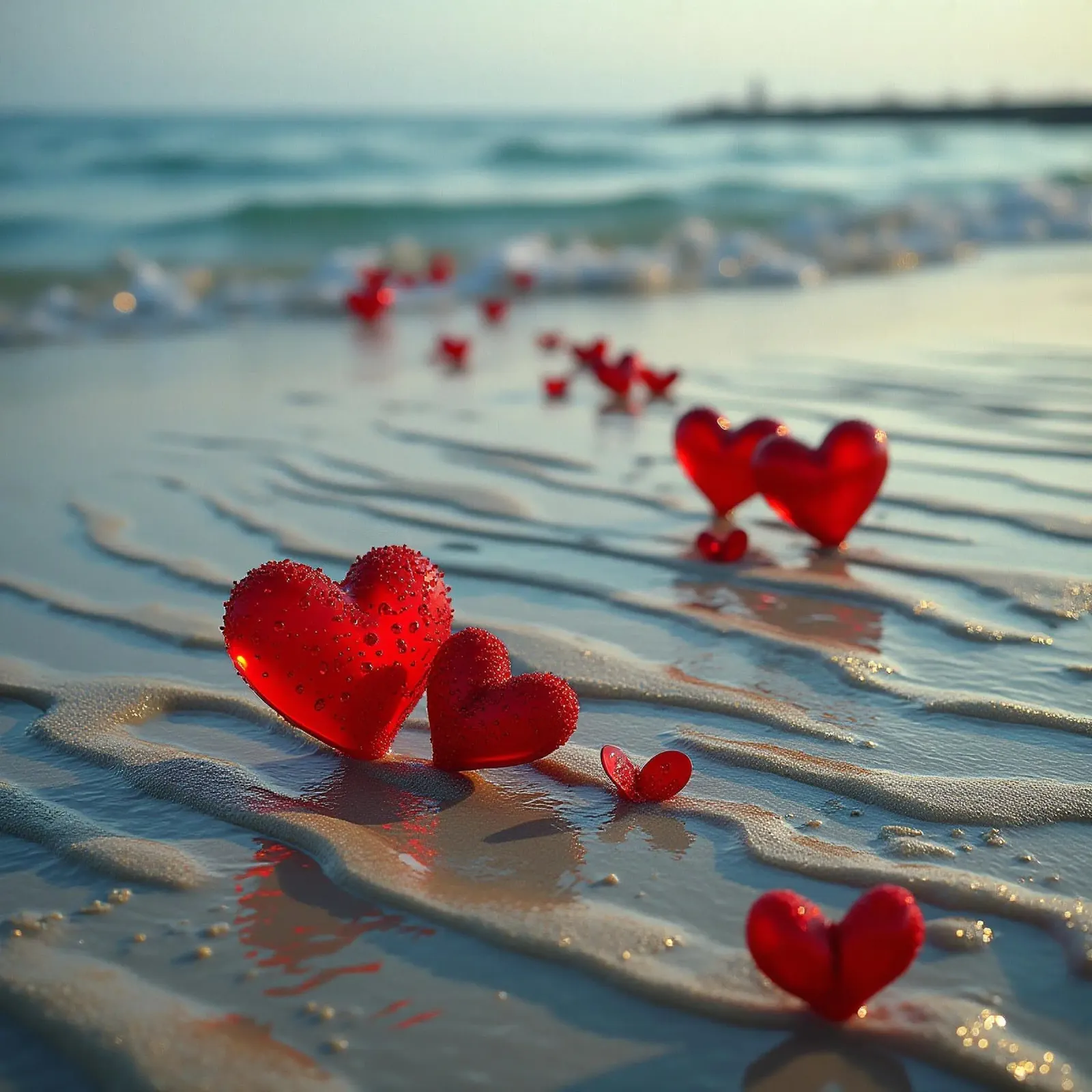 Cuori sulla spiaggia_5 pellicola backlit da Pink- und LoveArt by LK