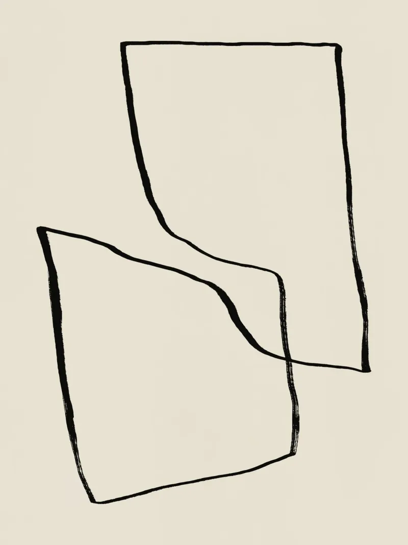 Linee astratte minimaliste tela da Life of Pie