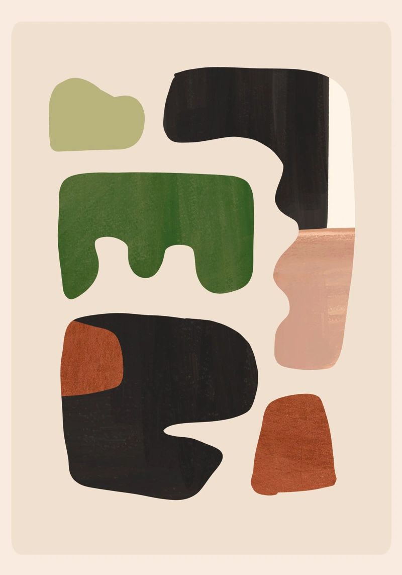 Moderne abstrakte minimale Formen 27 Poster von ThingDesign