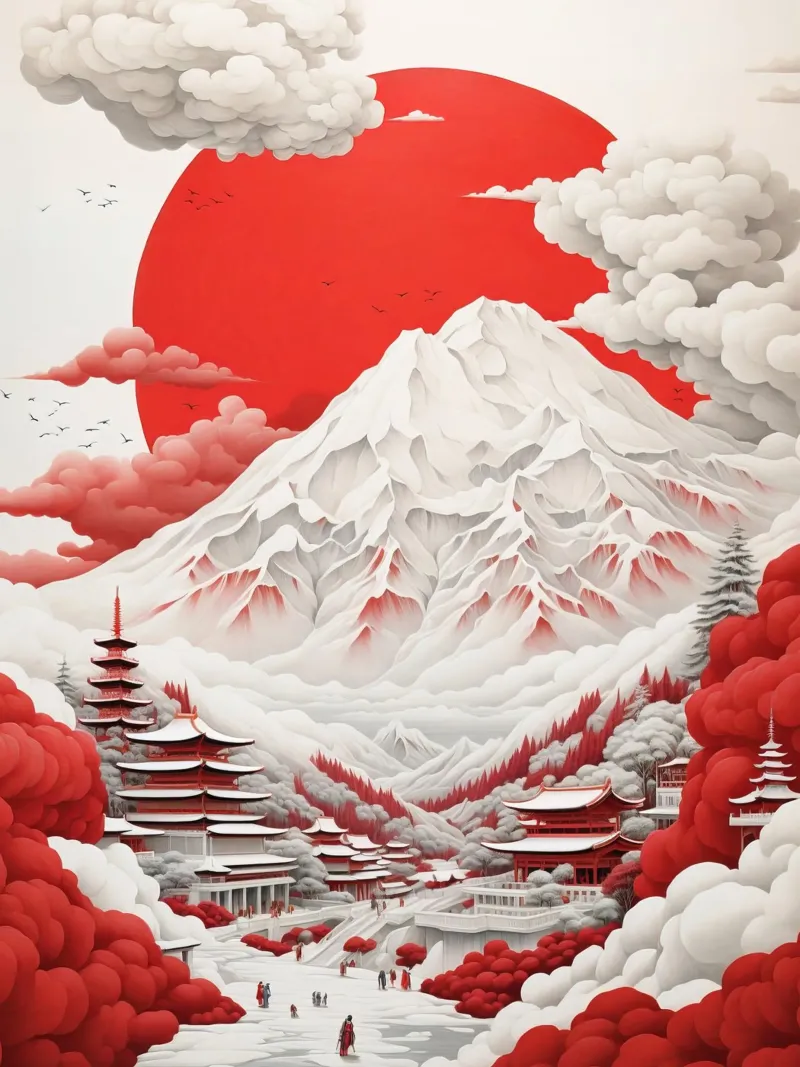 Monte Fuji carta hahnemühle da ARTVI-SHOP