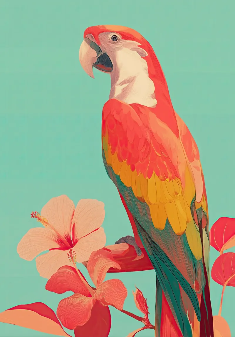 Hibiscus Song - The Tropical Parrot pellicola backlit da Luca