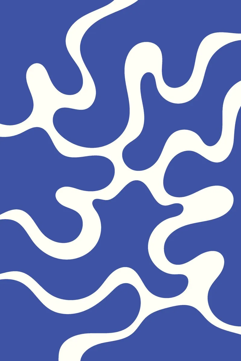 Fiume liquido blu astratto carta hahnemühle da Studio Fun Boy