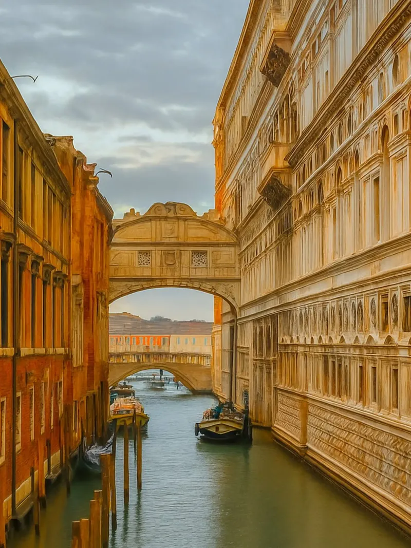 canale d'epoca tra vecchi edifici carta hahnemühle da PASMING