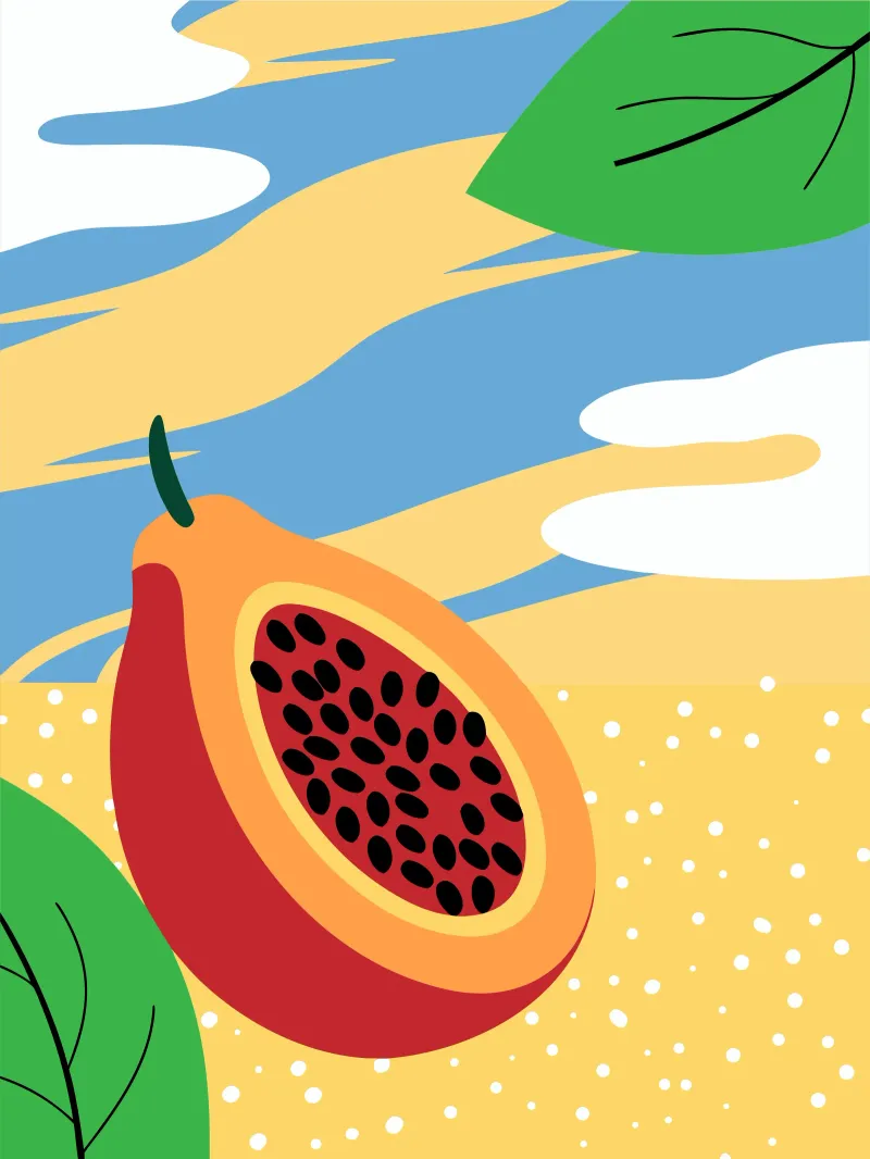 Papaya fresca alluminio dibond da OFFICIAL FRUIT & VEGETABLES