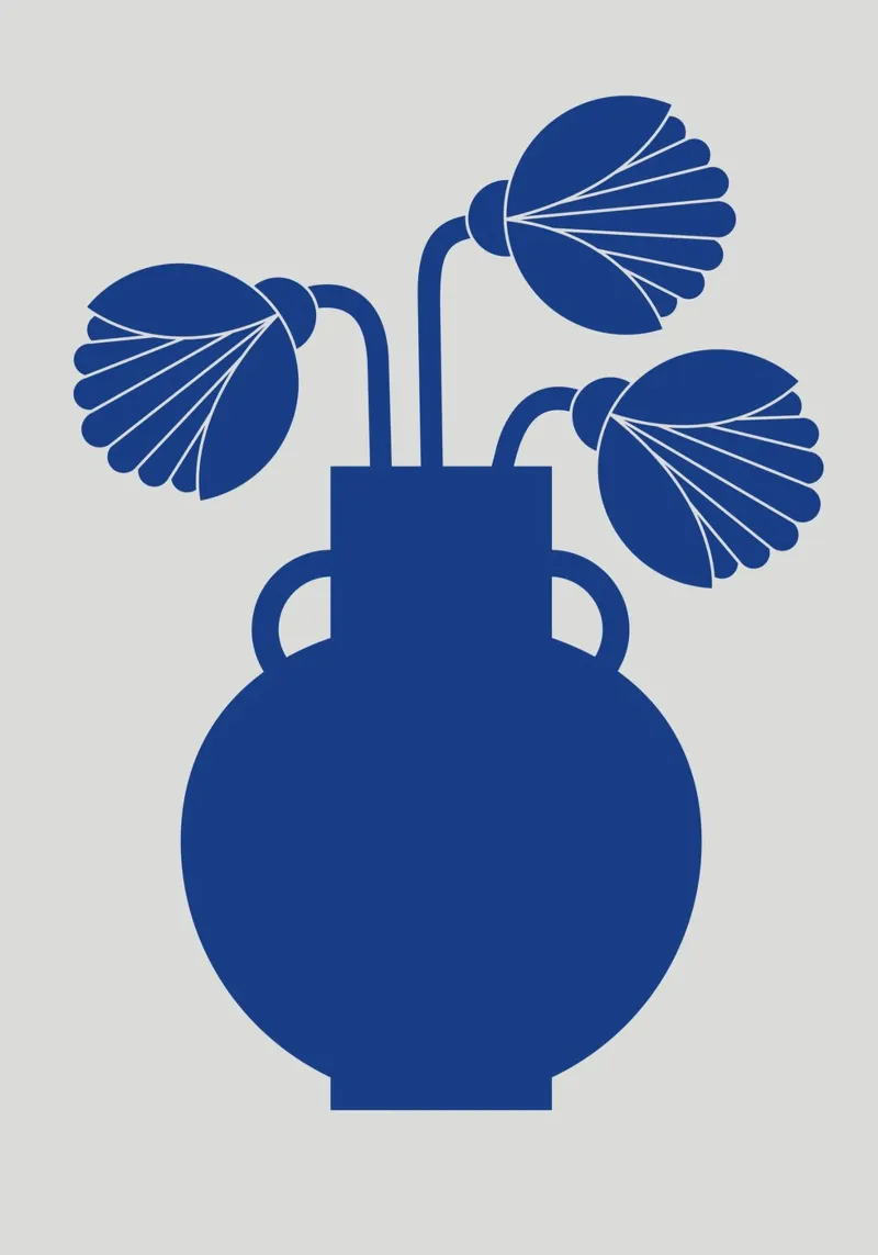 Blue vase no:3 poster da Lidia Blomgren