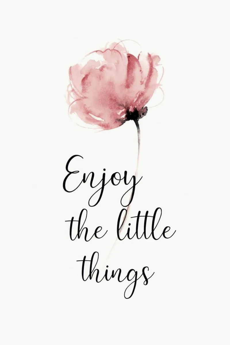 Enjoy The Little Things (Rose) alluminio dibond da treechild