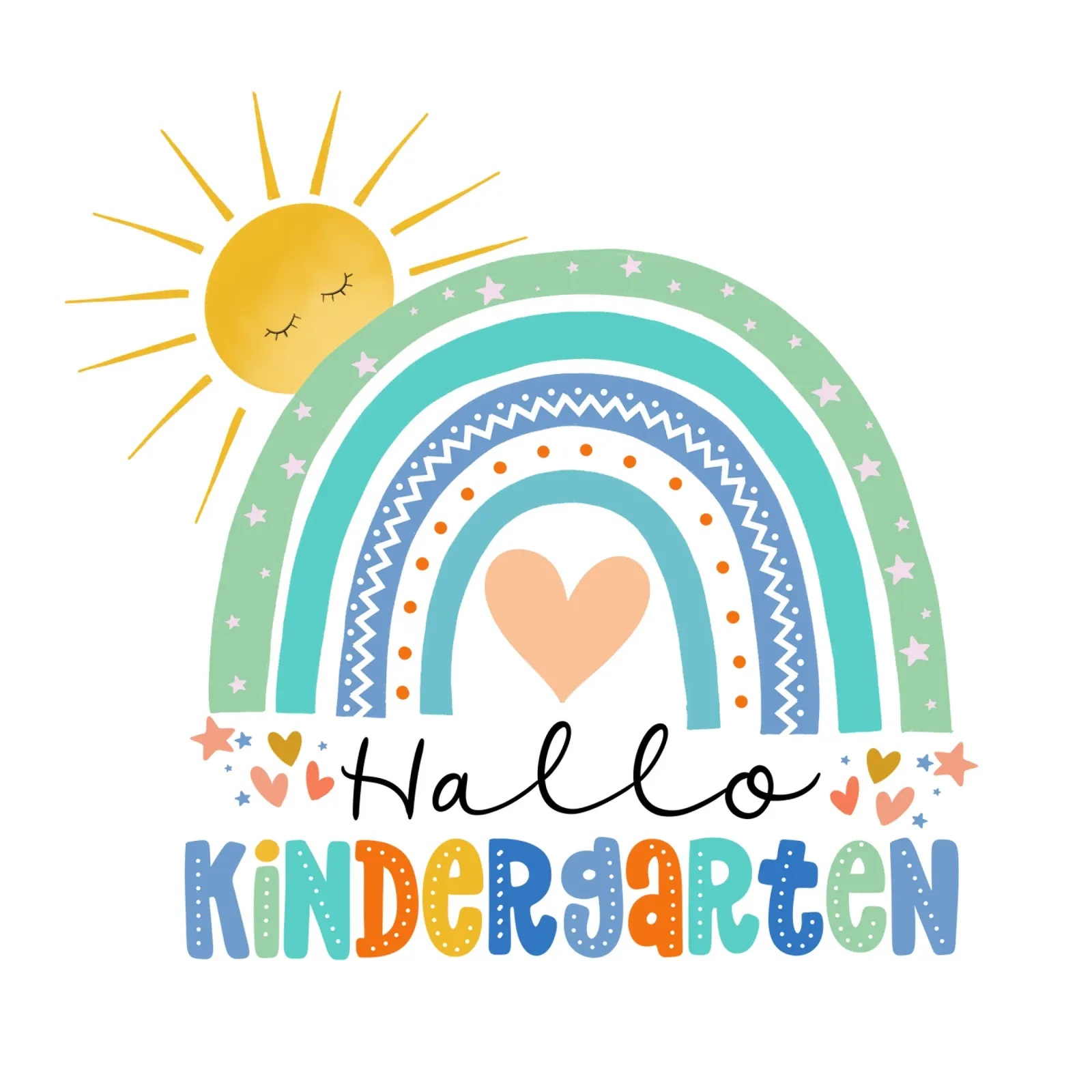 Ciao scuola materna. Per gli insegnanti dell'asilo e i bambini. pellicola backlit da CalliLetters