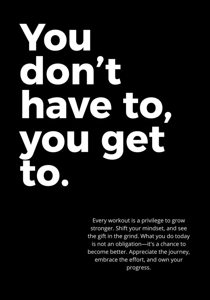 you don't have to you get to. poster de vintageshop
