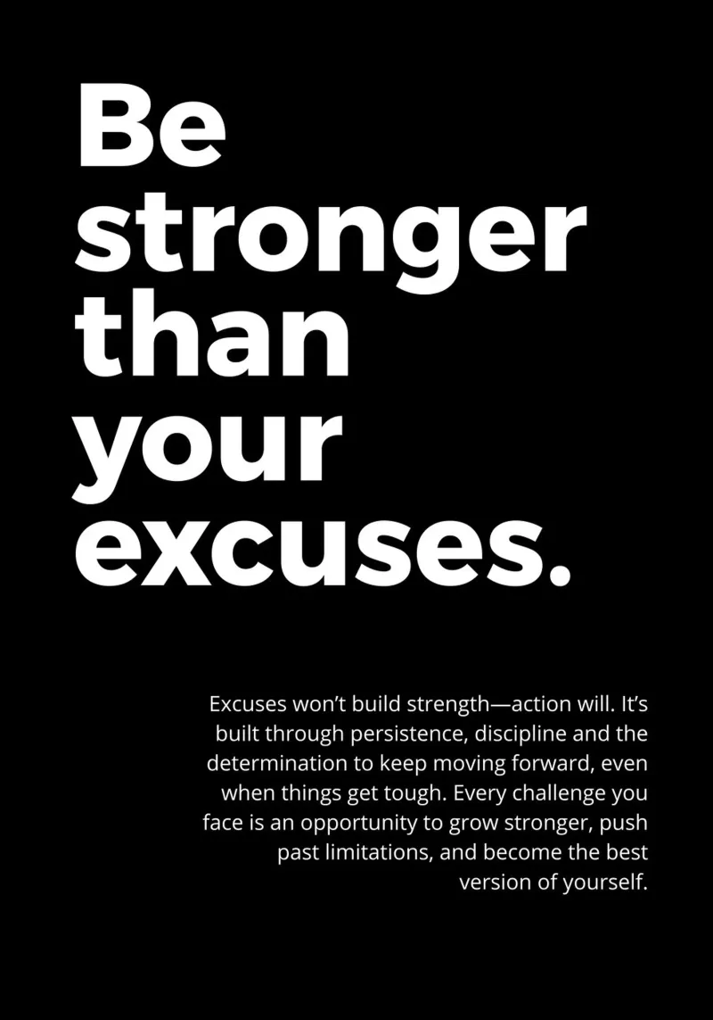be stronger than your excuses. alluminio dibond da vintageshop