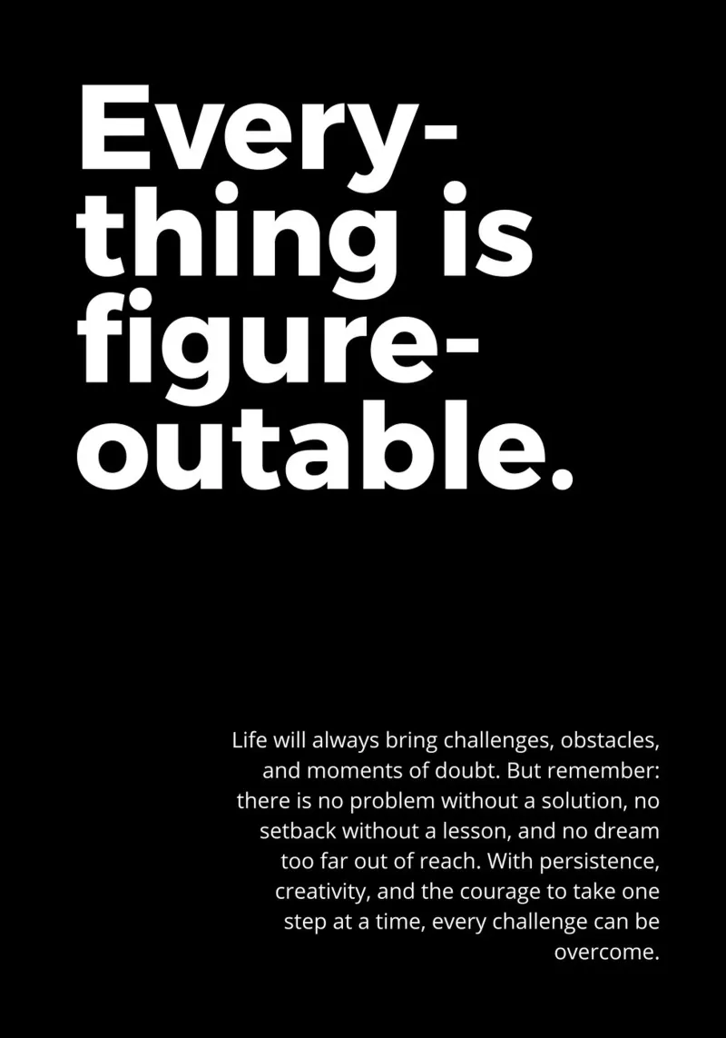 everything is figureoutable poster da vintageshop