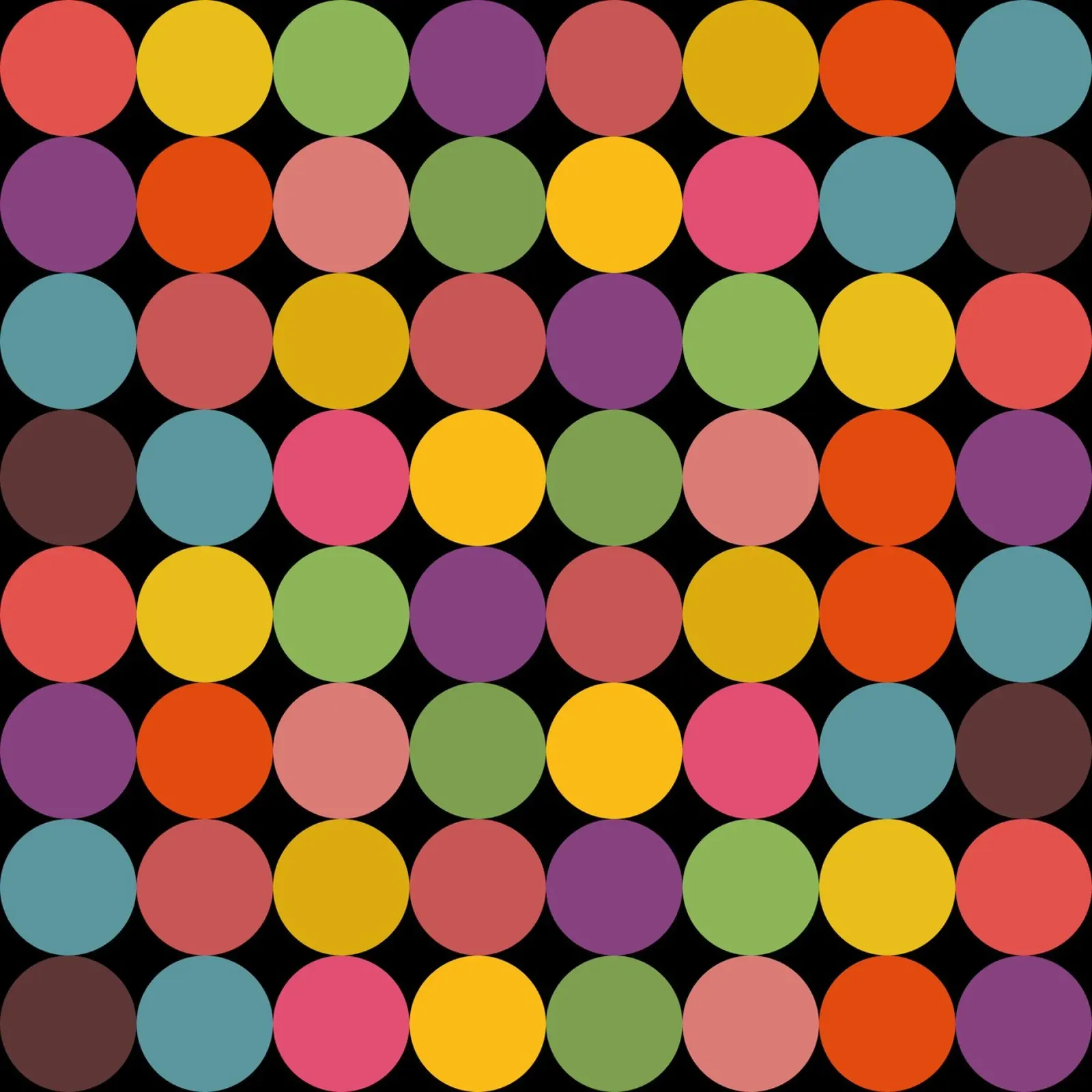 Mid-Century Minimalist Pop-Art Polka Dots poster with wooden frame by good-vibes