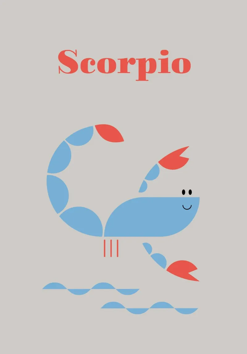 Segno zodiacale Scorpione carta hahnemühle da Carolin Vonhoff