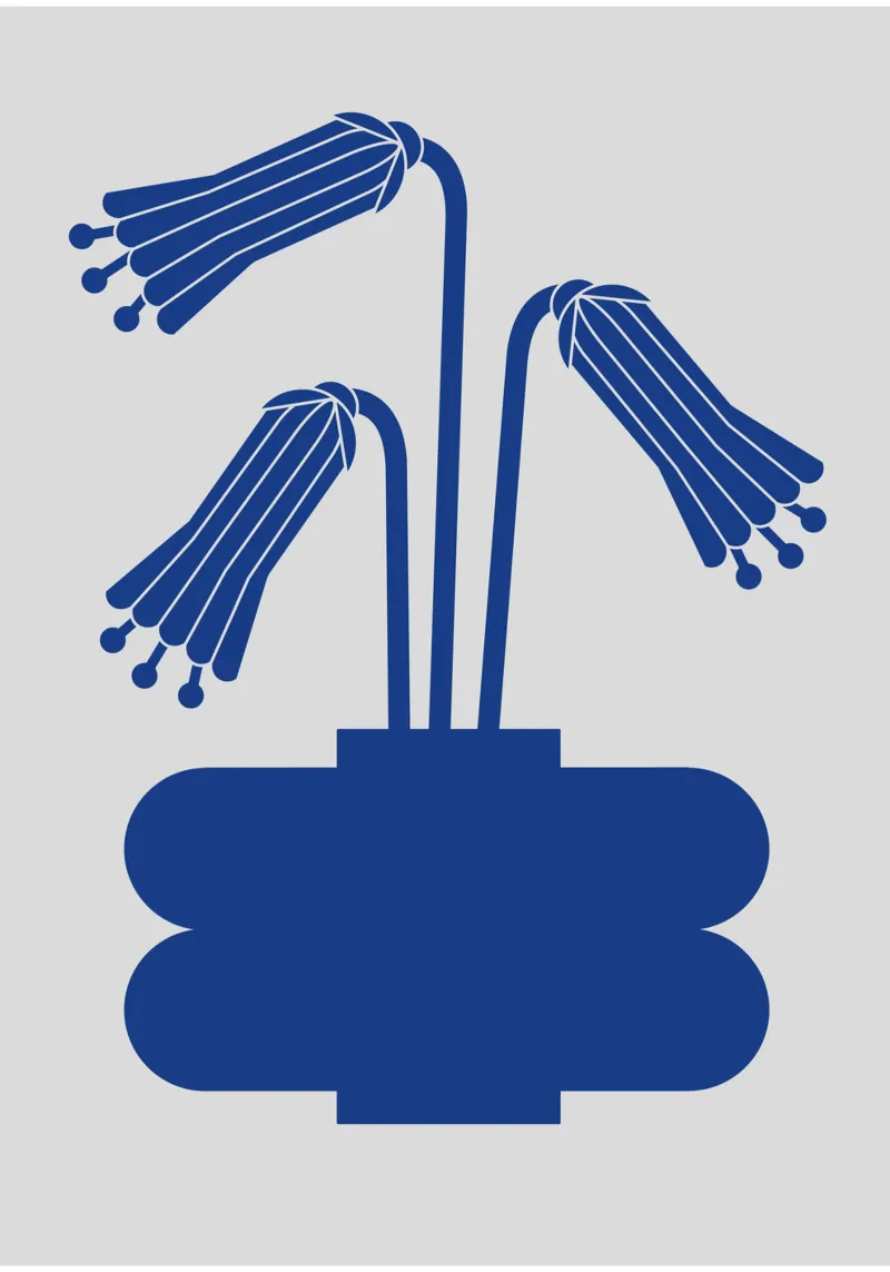 Blue vase no: 6 poster con telaio in plastica da Lidia Blomgren