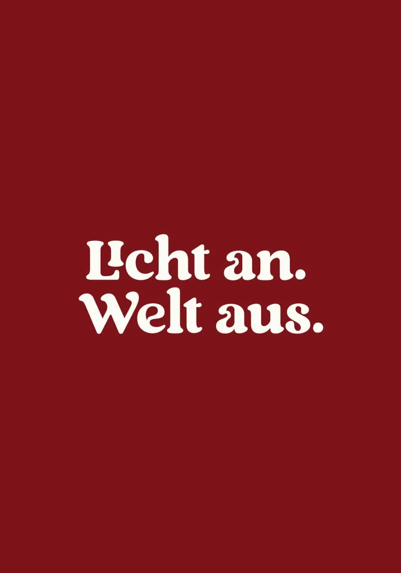 Licht an Welt aus (red) plexiglass da treechild