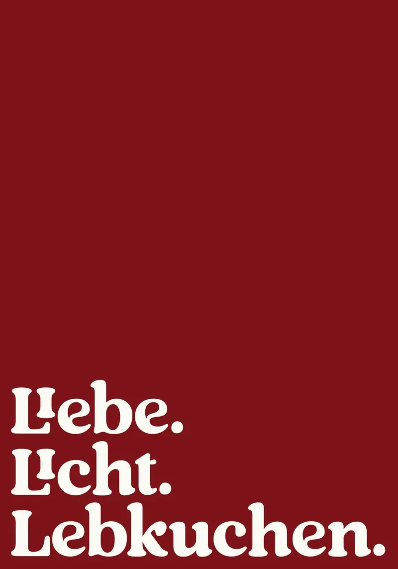 Liebe Licht Lebkuchen (Red) alluminio dibond da treechild