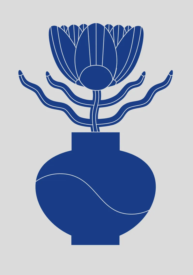 Blue vase no: 1 poster da Lidia Blomgren
