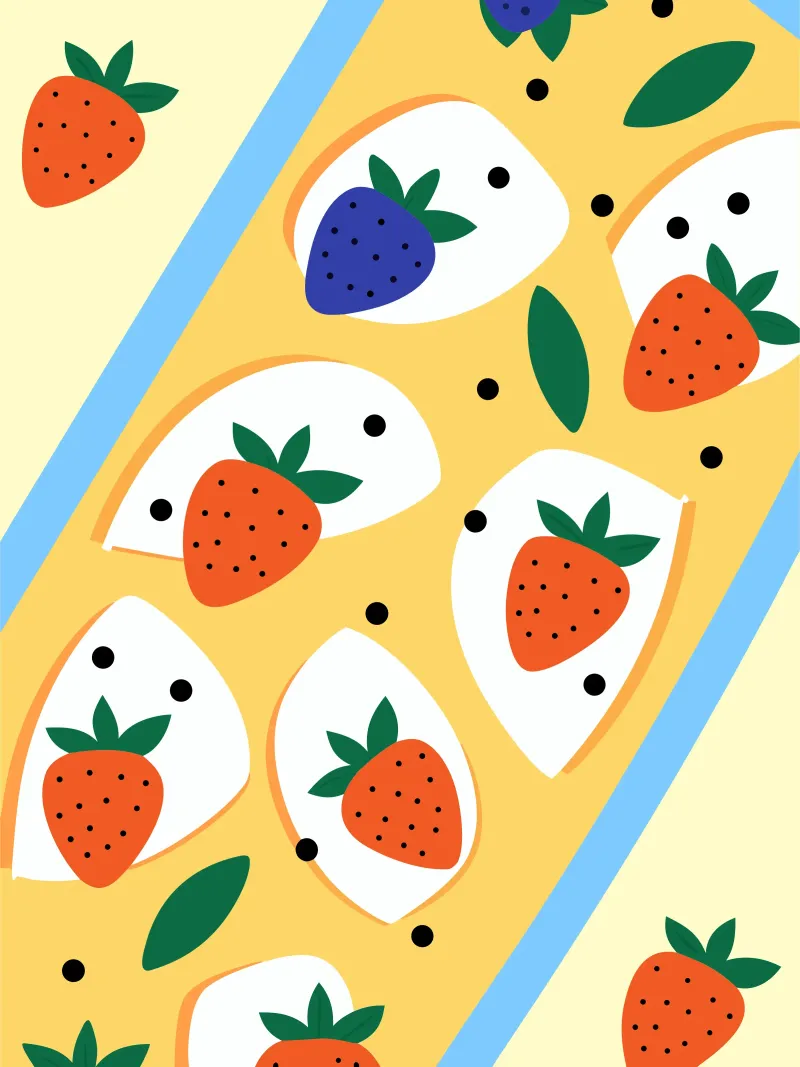 Fragole e mirtilli carta hahnemühle da OFFICIAL FRUIT & VEGETABLES