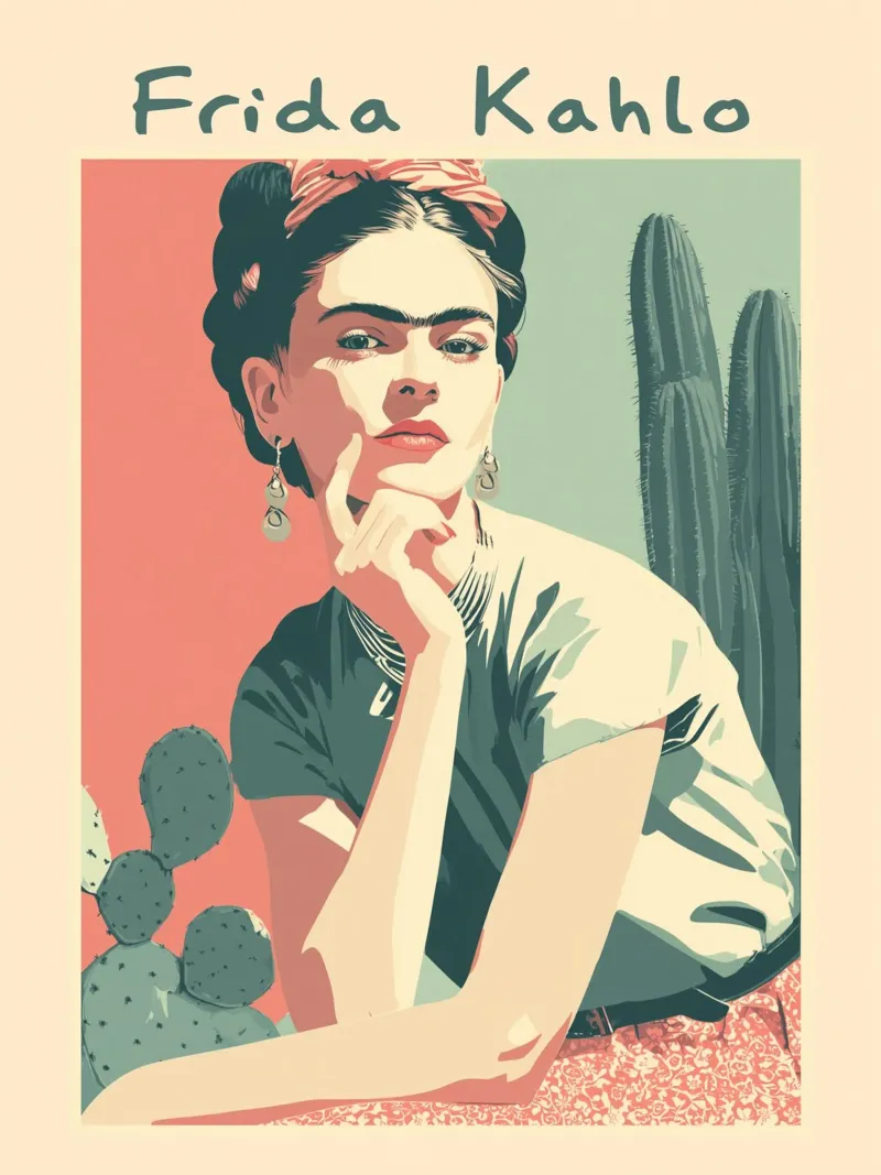 Frida Kahlo Spirito Boho pellicola backlit da Carina Pop & Pastell