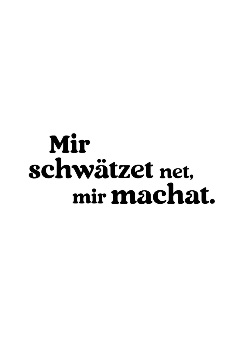 Mir schwätzed net mir machat canvas van treechild