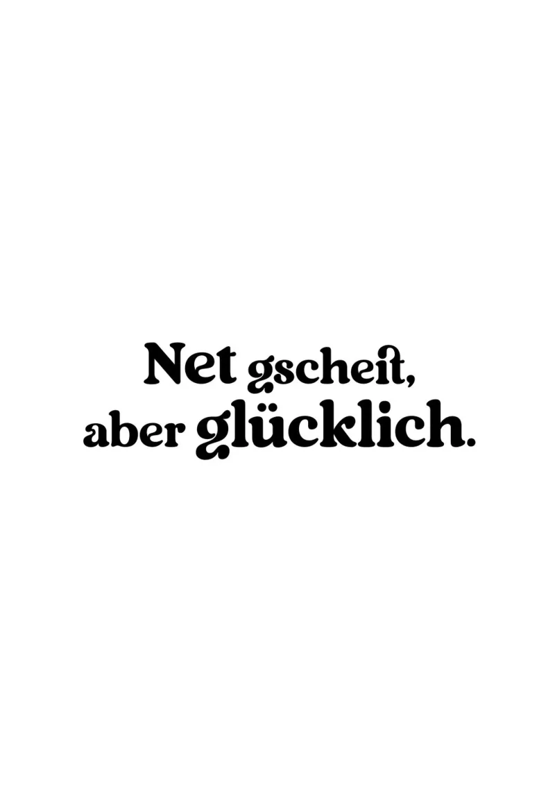 Ned gscheit aber glücklich carta hahnemühle da treechild