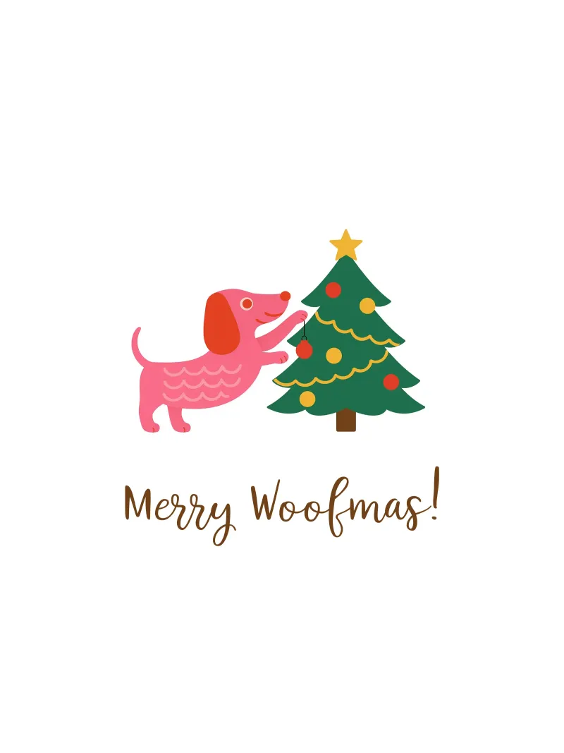 Merry Woofmas plexiglass da Made in Bavaria