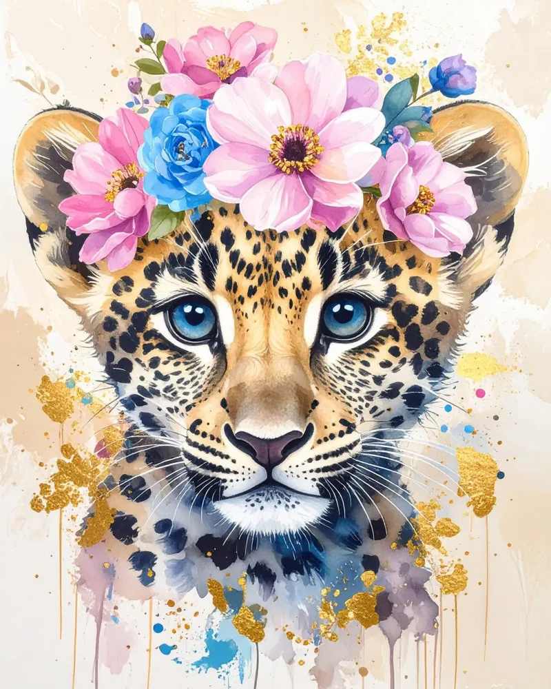 Die verträumte kleine Leopardin Hahnemühle von Katalier (Kids)