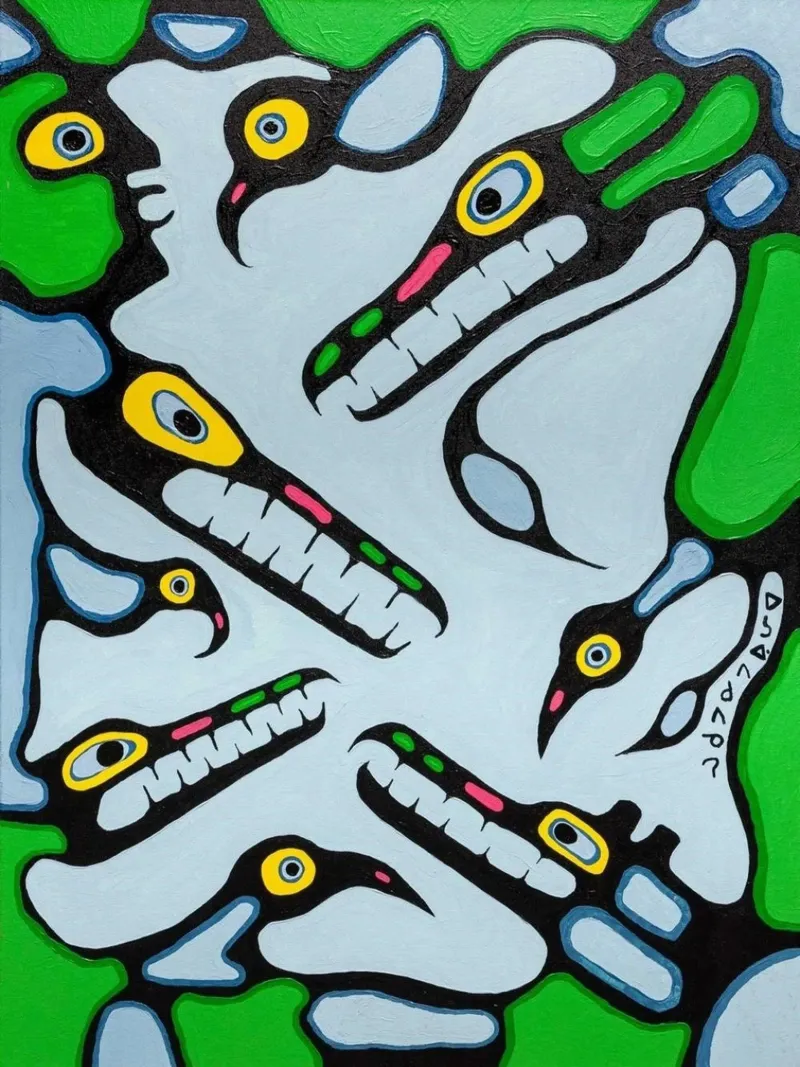 Norval Morrisseau Sogni di sciamano carta hahnemühle da Riley Art Studio