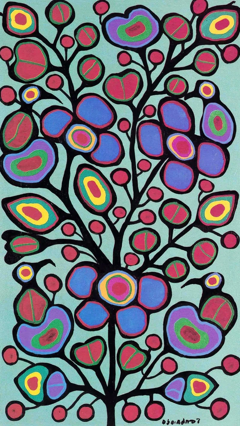 Norval Morrisseau L'albero del cielo pellicola backlit da Riley Art Studio