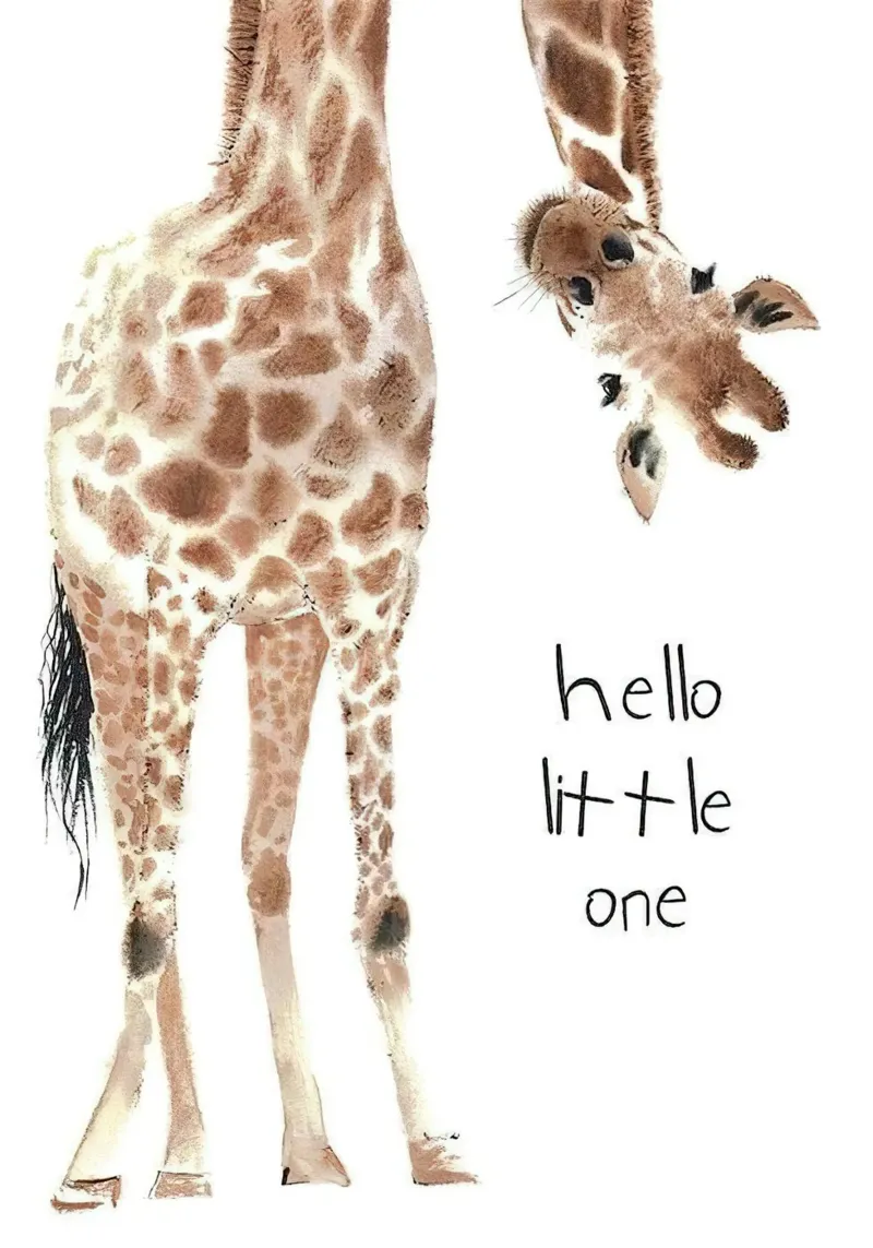 Hello Giraffe carta hahnemühle da Emil Art Studio