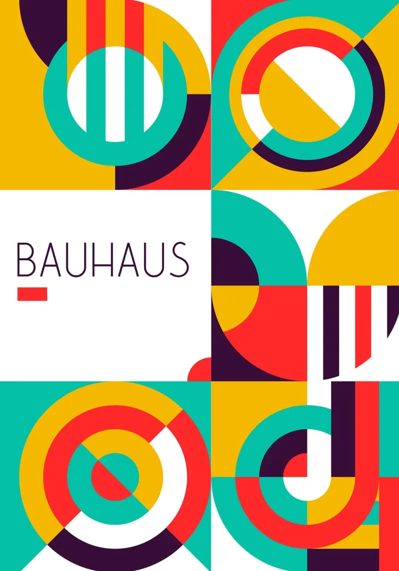 Bauhaus Geometric Grid Poster - Abstract Modernist Art Print Hahnemühle von Grungeo