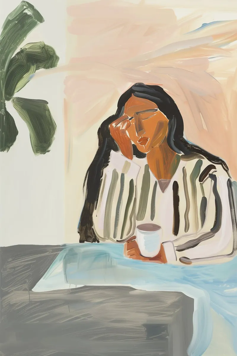 Quiet Contemplation canvas by BALIKA HOMES ART