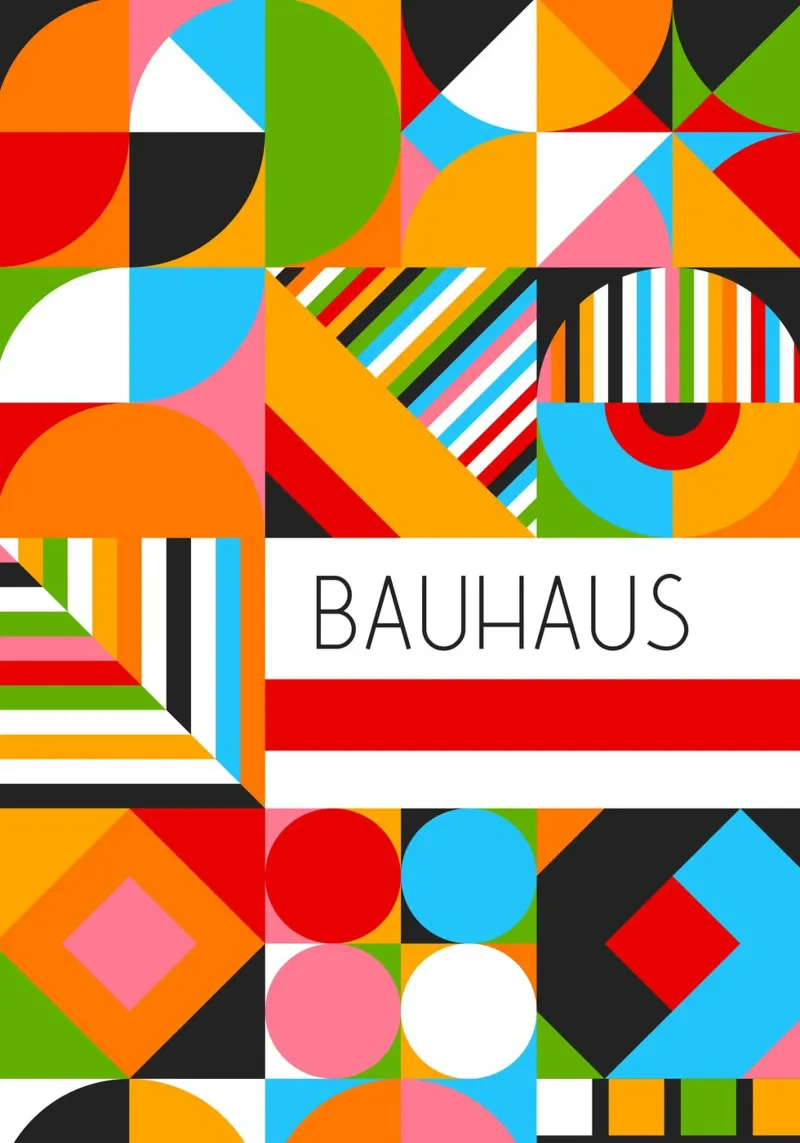 Maximalist Bauhaus Modular Art - Vibrant Geometric Pattern P canvas by Grungeo