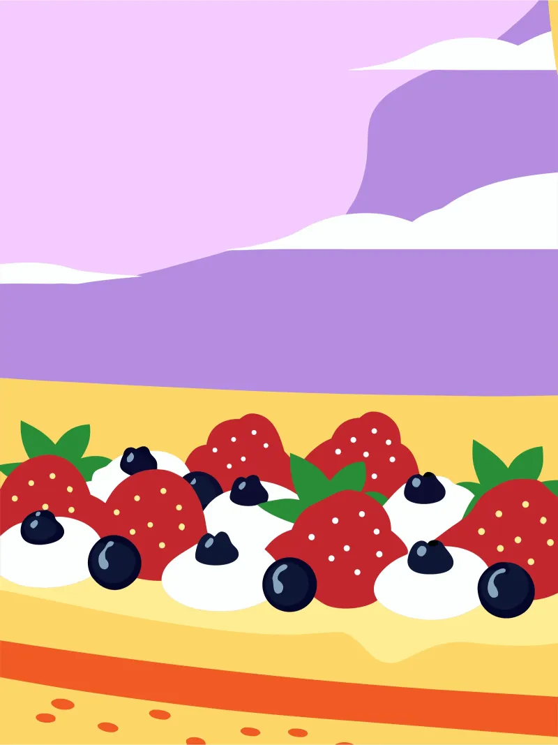 Crostata di fragole e mirtilli pannello forex da OFFICIAL FRUIT & VEGETABLES