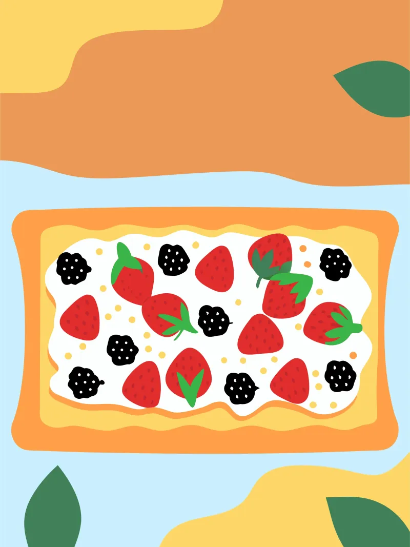 Torta crostata con copertura di fragole e more pannello forex da OFFICIAL FRUIT & VEGETABLES