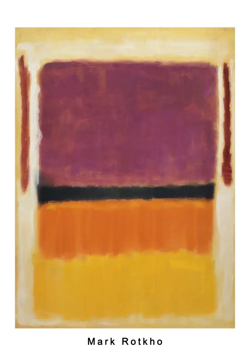 mark rothko viola nero arancio giallo su bianco e rosso 194 carta hahnemühle da traveler