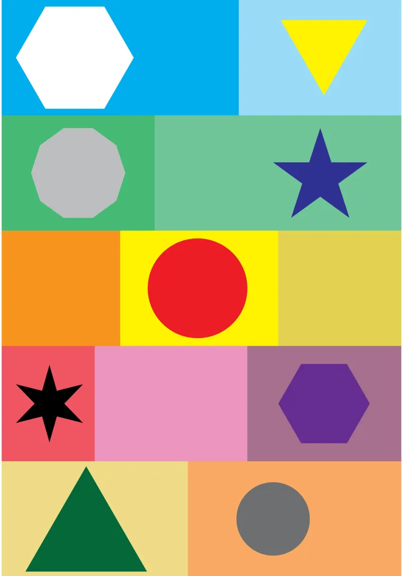 circle polygon star square puzzle canvas by xandrax
