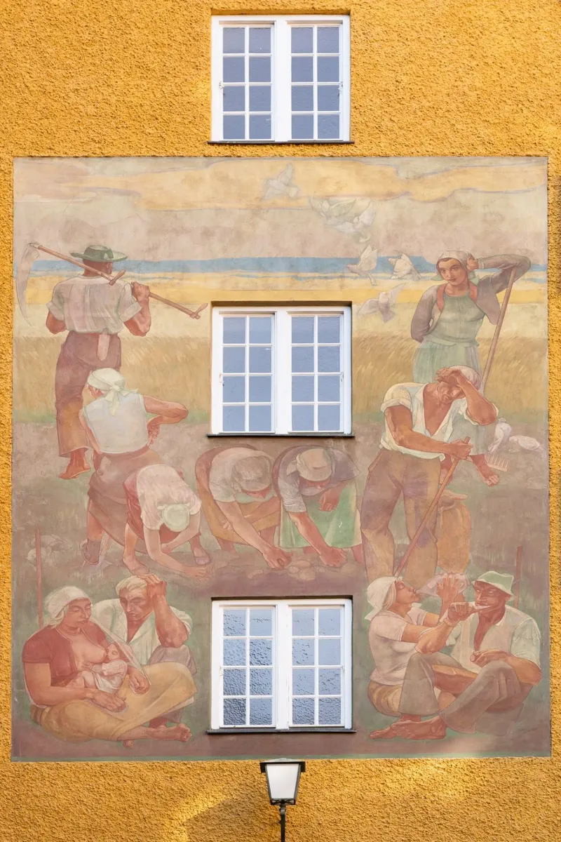 Pittura murale nel quartiere Borstei di Monaco di Baviera carta hahnemühle da Borstei München