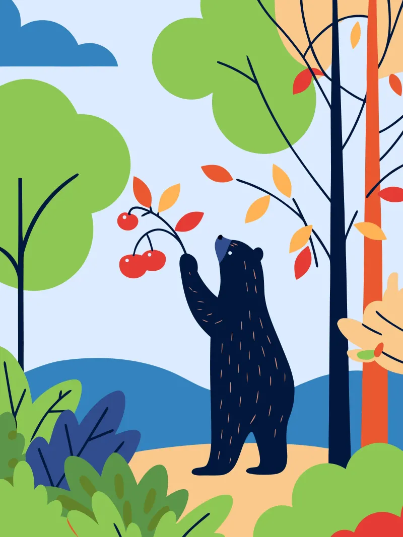 Orso che raccoglie la frutta pellicola backlit da PROTECT ANIMALS